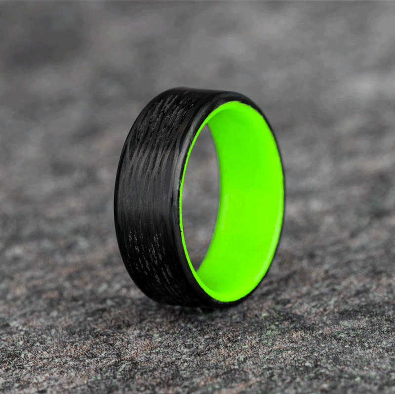 Lime green hot sale wedding band