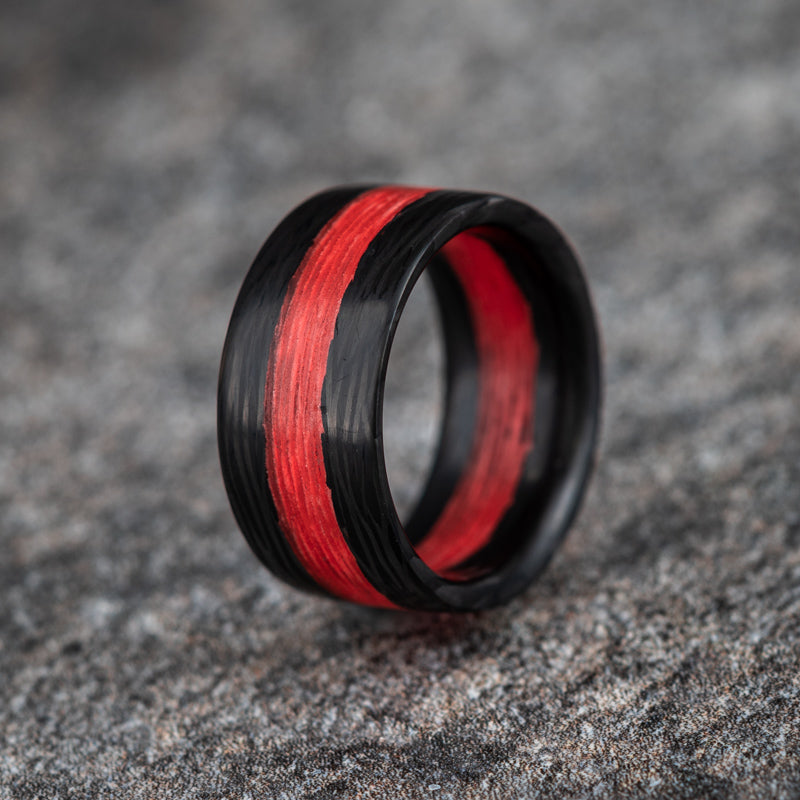 Red carbon sale fiber ring